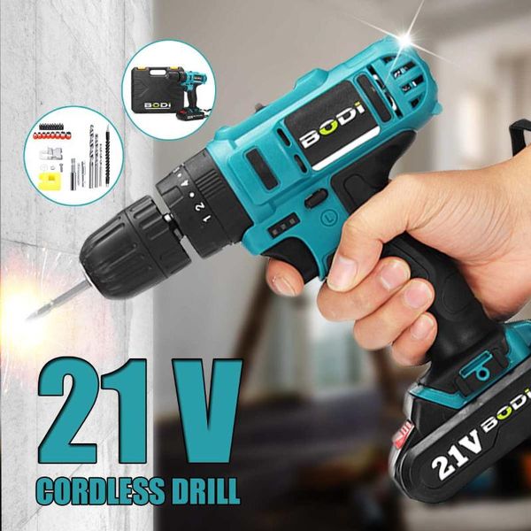 

professiona electric drills bd803 brushless drill 18+1 torque cordless screwdriver li-ion battery 21v 2-speed power kit