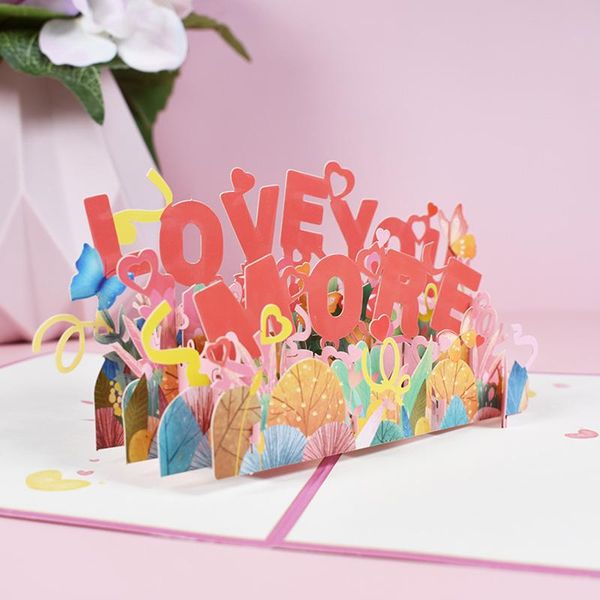 

greeting cards love 3d -up valentines day card exquisite anniversary up folded for