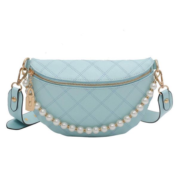 

lingge embroidery thread pearl handbag 2021 summer style korean fashion trend simple casual one shoulder messenger chest bag cross body