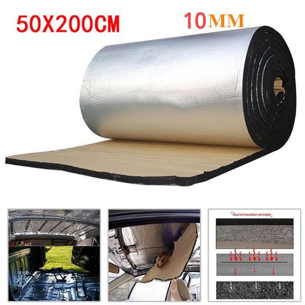 

car muffler pad soundproof cover hood sticker flame retardant self-adhesive aluminum foil rubberplastic board curtain & drapes