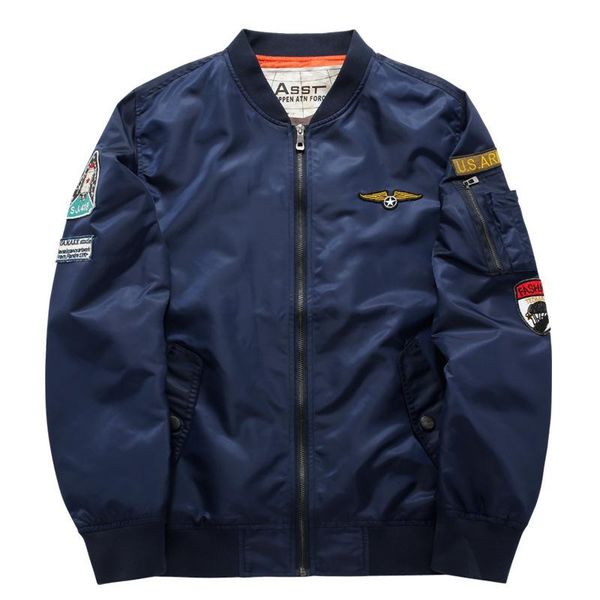 

men's jackets autumn flight bomber jacket men plus size 6xl patch design large stand-up collar mens brand coat fat thin baseball unifor, Black;brown
