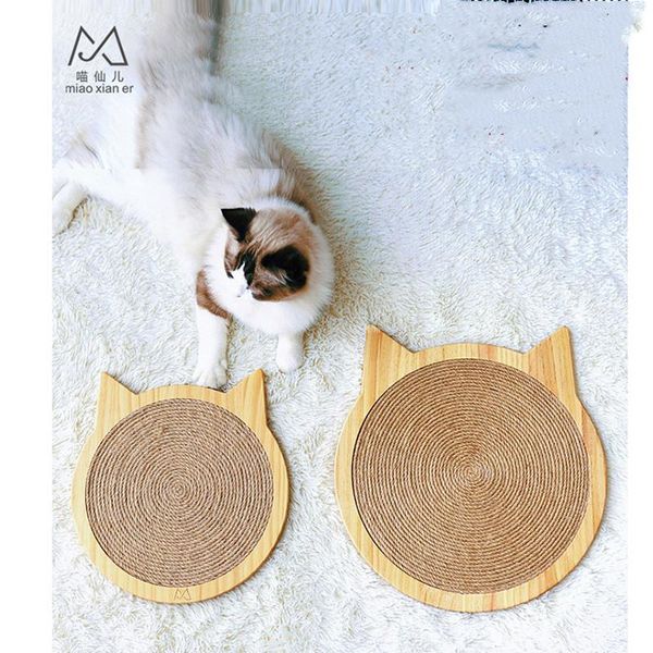 

cat toys ear sisal solid wood scratcher litter suction cup wall-mounted vertical claw grinder scratch resistant supplies