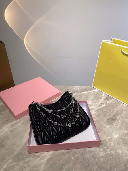 

crossbody bag handbag purse matelasse sheepskin vintage frosted metal chain long shoulder strap fashion fold skin women wallet