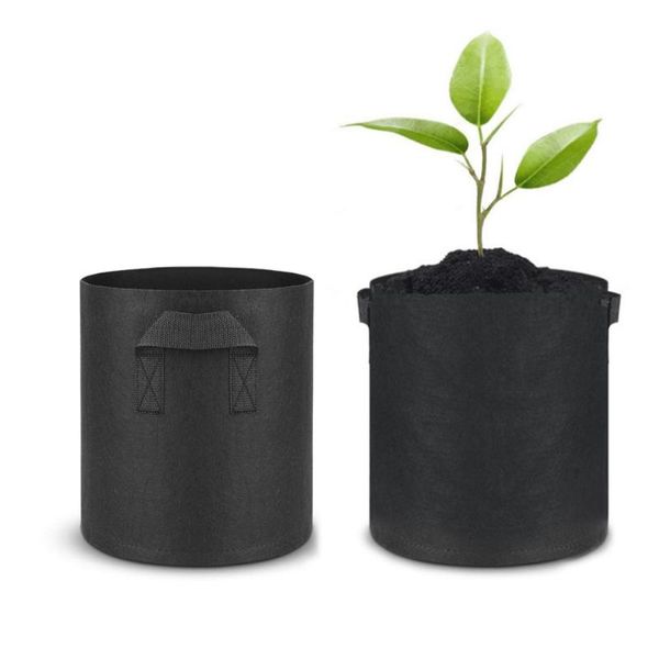 

planters & pots 1-100 gallon fabric root smart plant felt grow pot bags home gardening flower vegetable planter container