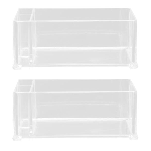 

tissue boxes & napkins 2pcs acrylic box transparent pot restaurant napkin toothpick
