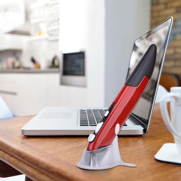 

mini wireless optical pen mouse 2.4g 1600 dpi 4 buttons pencil usb ergonomic mice for computer lapnotebook deskred