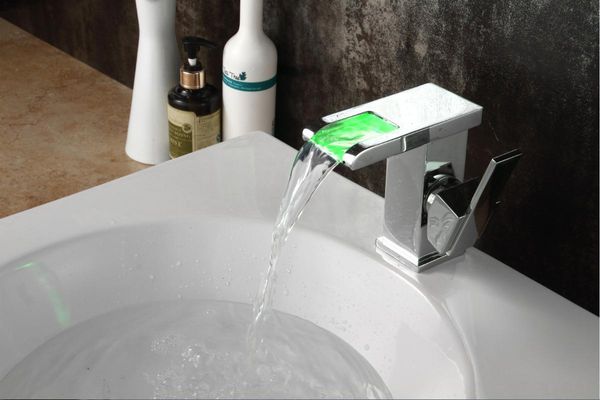 

bathroom sink faucets copper led single hole temperature and cold water basin falls four handle faucet manufacturers low-cost direct sales