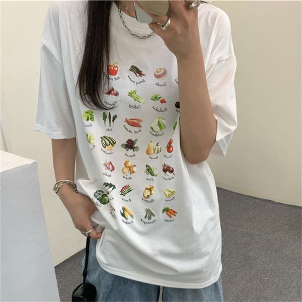 

women's blouses & shirts hzirip women's cotton t-shirt, casual t-shirt, high-quality, patterned, for the summer, loose, chic, offi, White