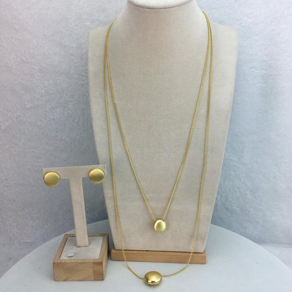 

earrings & necklace yuminglai african jewelry simple long chain party and earrrings sets for women fhk11515, Silver