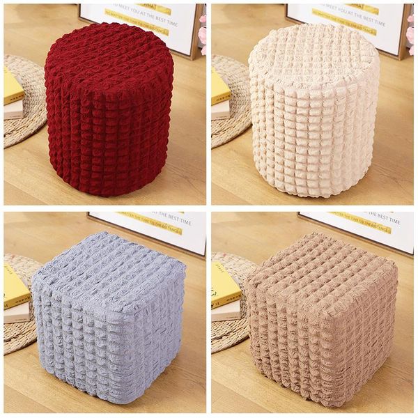 

chair covers 3d bubble design elastic ottoman slipcover footstool protector case removable sofa for living room