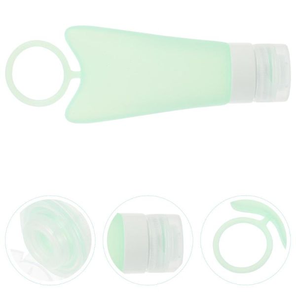 

storage bottles & jars 1 set of 2 portable empty silicone refillable travel shampoo