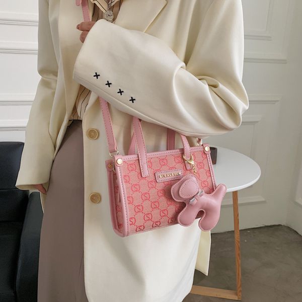 

design handbag hand bag women's 2021 autumn and winter printing fashion small square korean ins trend single shoulder messenger bag