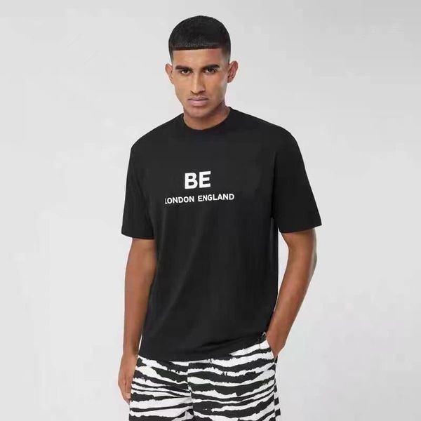 

europe classic london england letter logo printed tee luxury fashion short sleeve casual t-shirts designer men women summer spring high stre, White;black