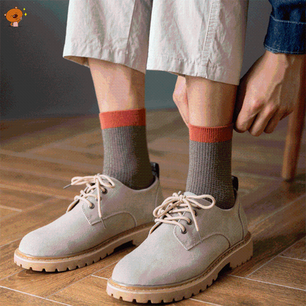 

men's socks 2 pairs/splicing color cotton comfortable,soft antibacterial sweat absorption deodorization surprise gift wholesale, Black