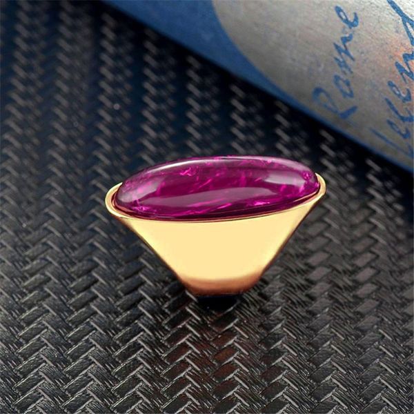 

classic colorful gem rings with 34*20mm big purple crystal gemstone horse eye zircon lady fine jewelry women party wholesale cluster, Golden;silver