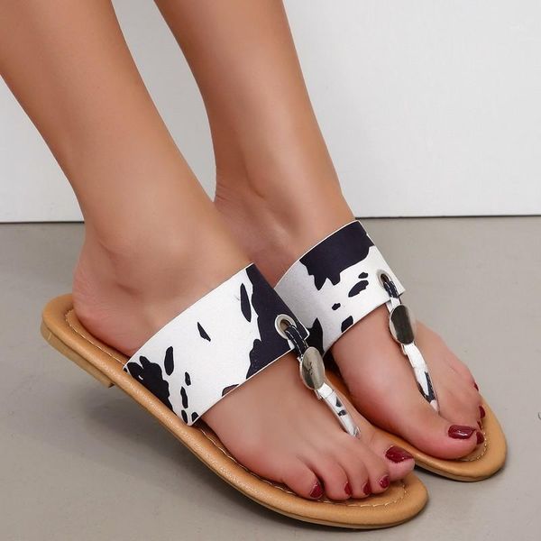 

slippers summer women's flip flops 2021 comfortable and versatile flop sandals casual flat shoes adult1, Black