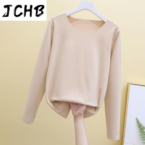 

women's t-shirt winter autumn bottoming women casual half turtleneck long sleeve slim two sided velvet ladies solid elastic, White