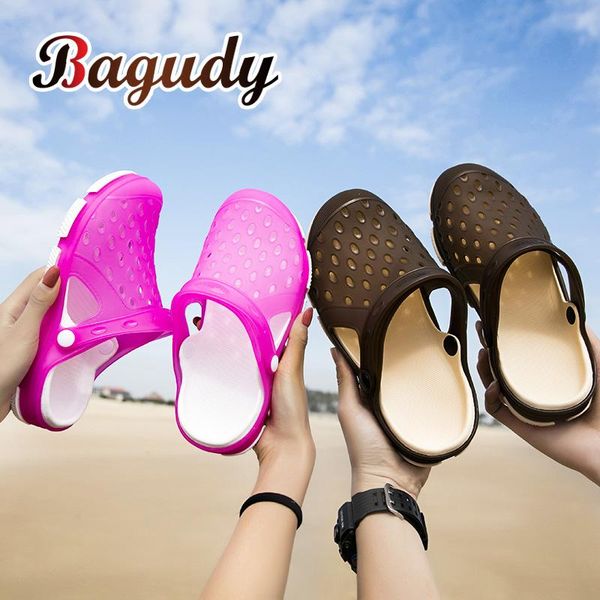 

sandals men summer in women breathable jelly rubber beach outdoor fashion slippers casual comfortable shoes, Black