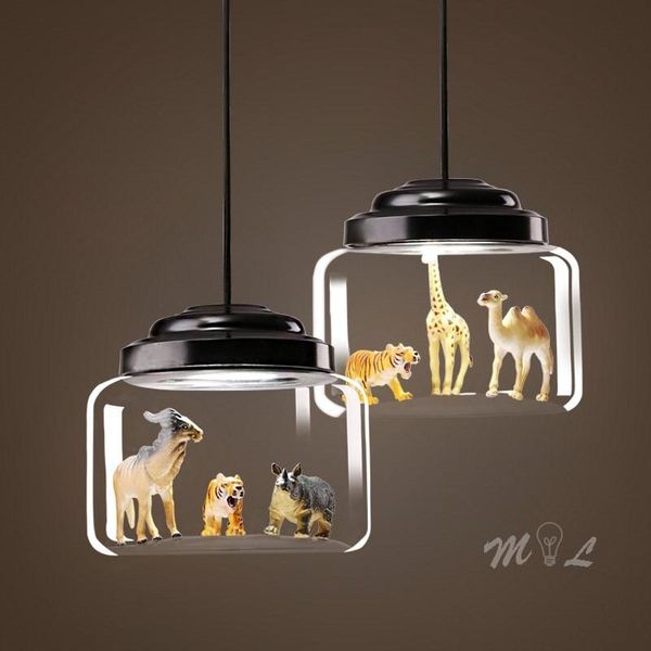 

pendant lamps nordic cartoon lights led lighting cute animal hanging for children room light glass lamp bedroom home decor gift