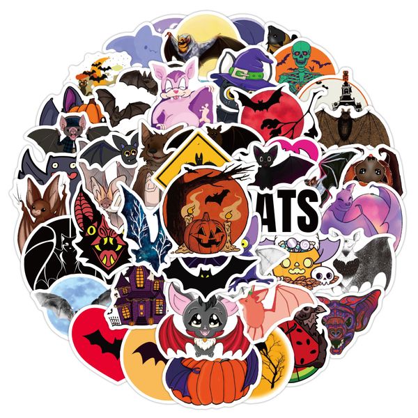 

50pcs lot wholesale new cartoon bat graffiti sticker waterproof luggage lapnotebook bottle scooter skateboard phone case water cup decals