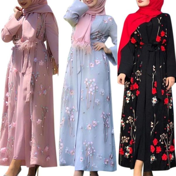 

ethnic clothing european and american fashion women's three-dimensional embroidery cardigan elegant long skirt, Red