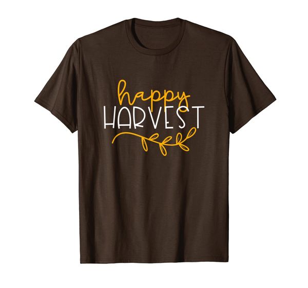 

happy harvest cute fall thanksgiving autumn gift family t-shirt, White;black
