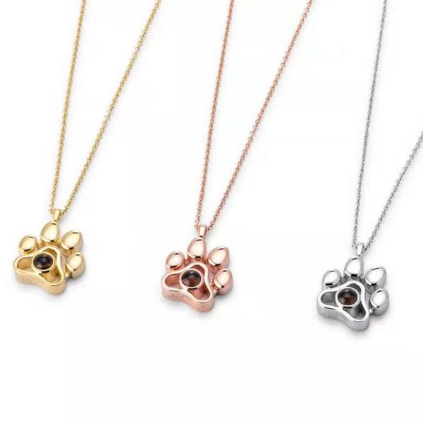 

pendant necklaces claw shape neckalce cute projection drop shadow chain necklace 3 colors fashion jewelry accessories, Silver