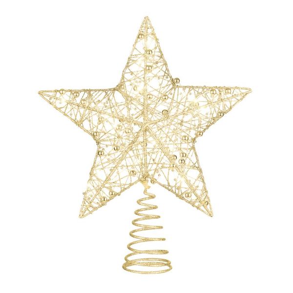 

christmas decorations stobok 25 x 30cm tree iron er star glitter treewith string lights party decoration (golden)