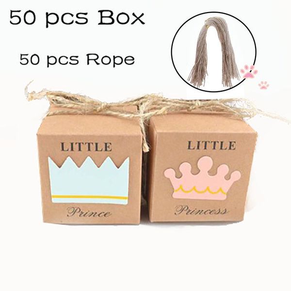

gift wrap 50pcs crown shape candy box baby show party supplies kraft paper chocolate cookies with rope handmade christmas kids