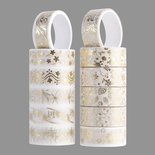 

gift wrap diary adhesive scrapbooking gold foil washi tape stationery sticker