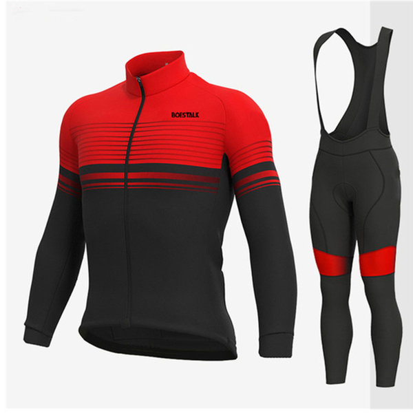 

racing sets boestalk mannen en vrouwen -selling herfst dunne mountainbike fietskleding, winter warm fleece lange mouwen sportkleding pak, Black;blue