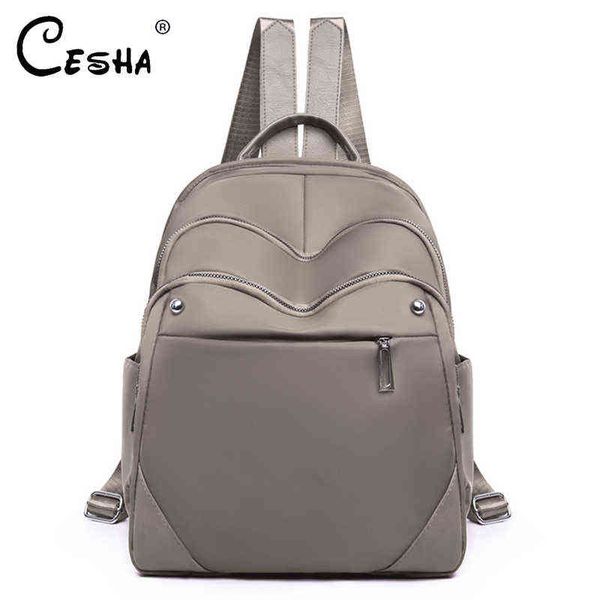 Zaino da viaggio da donna antifurto di moda Tasche multiple Zaino da scuola per ragazze Zaino da donna casual in tessuto resistente Oxford Y1105