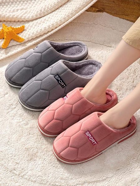 

slippers winter fashion women floor warm cotton plush shoes fluffy slides memory foam indoor 2021, Black