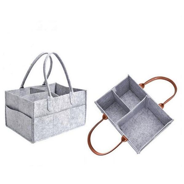 

storage baskets creative fashion baby diaper bag travel mummy felt basket infant pocket