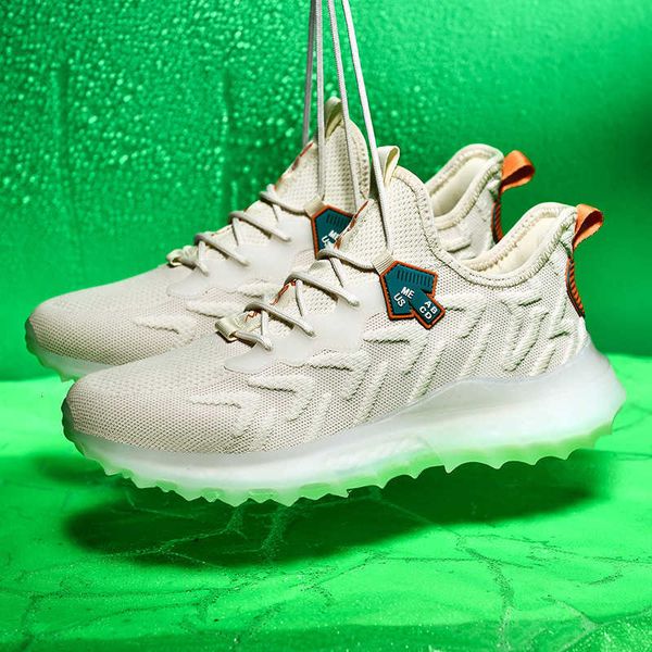 

2021 new spring and summer flying woven running shoes men's casual sports daddy thick soled cushioning socks