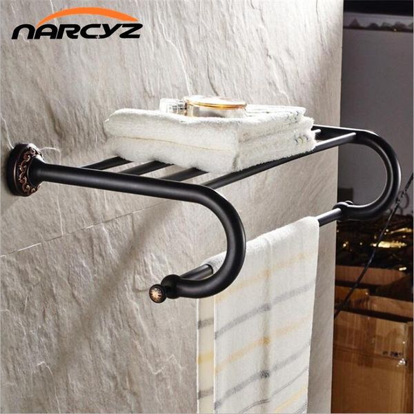 

towel racks european - style bathroom full copper black antique double layer rack 9021k