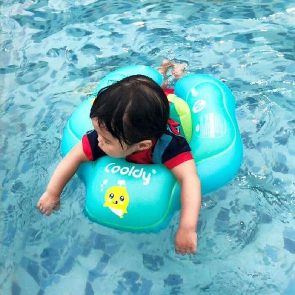 

life vest & buoy inflatable baby lying ring, green thickened children swimming professional learning to swim ring