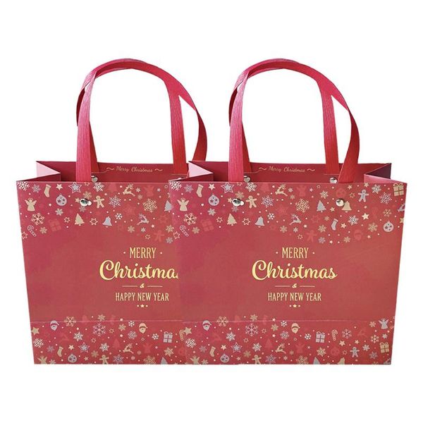 

gift wrap 2pcs christmas bag pouch shopping handheld retro holder