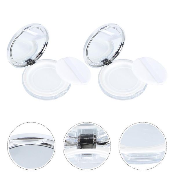 

storage bottles & jars 2pcs makeup powder packing boxes empty cases puff beauty tools