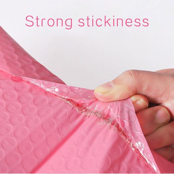 

lined envelopes pink bubble mailers gift bag self seal for book magazine tools accessory multi-function purpose 5pcs/set wrap