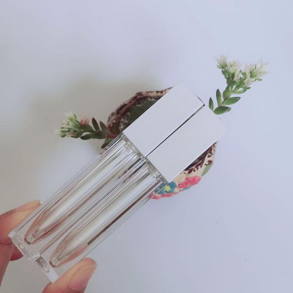 

storage bottles & jars 50pcs 7ml arrival diy black lip gloss containers tube empty tubes with brush