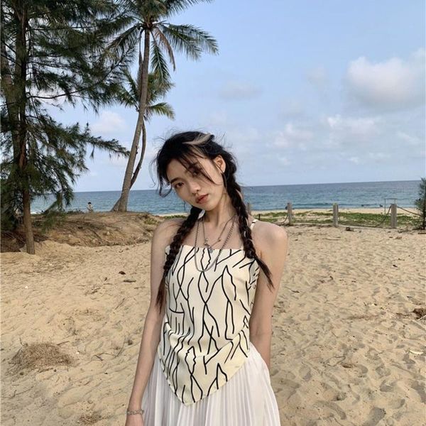 

women's tanks & camis slim  printed vest summer tube camisole, White