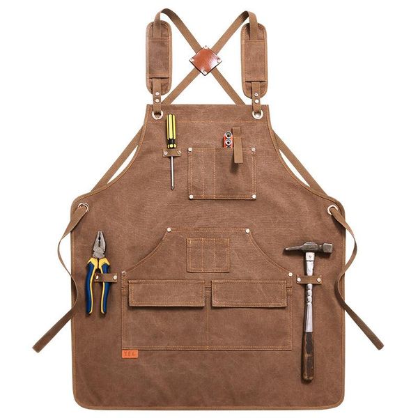 

aprons apron canvas fashion barber baking cafe gardening carpentry restaurant overalls for men antifouling convenient tool jacket