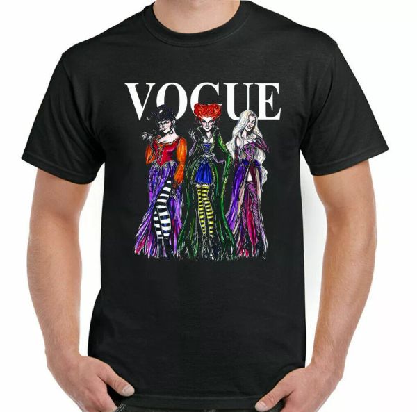 

sanderson sisters t-shirt mens hocus pocus retro movie halloween cat, White;black