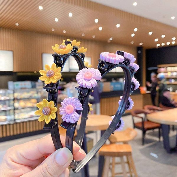 

hair accessories cute flower band for girls child clip handmade hairbands headband birthday gifts headwear, Slivery;white