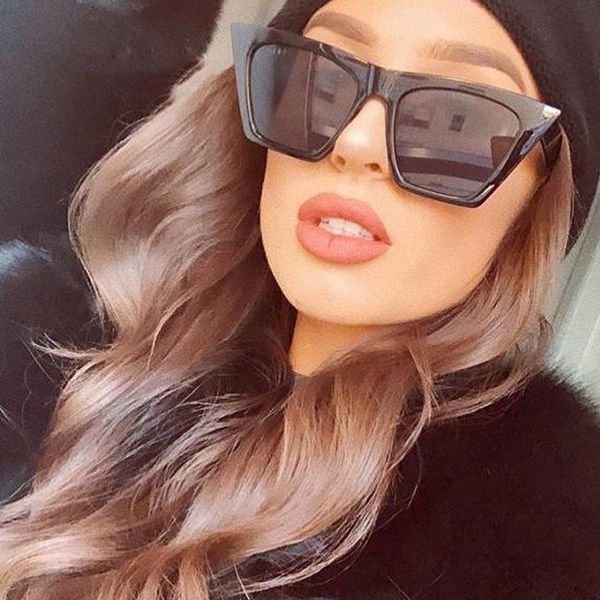 

abay fashion square sunglasses women designer luxury man/women cat eye sun glasses classic vintage uv400 outdoor, White;black