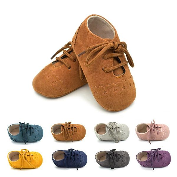 

first walkers casual baby shoes born spring autumn boy girl anti-slip nubuck leather rubber toddler crib sneakers