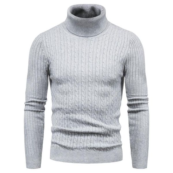 

men's sweaters fashion men sweater turtleneck slim knitwear autumn casual knitted pullovers bottoming grey/khaki/red/black, White;black