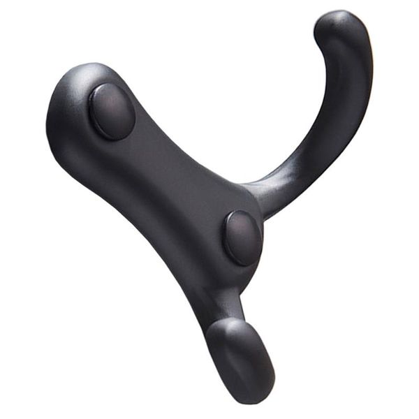 

hooks & rails 1pc double-hook hanger household coat decorative storage hook (black)