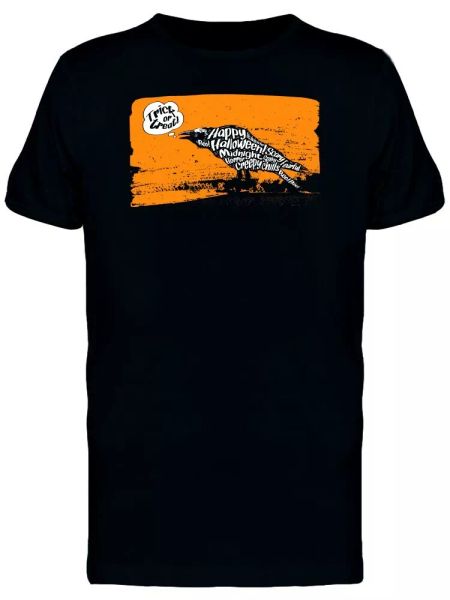 

Halloween Crow Trick Or Treat Men's Tee -Image by Shutterstock, White;black
